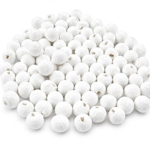SPUNNYS Lot de 100 boules en papier Ø 8 mm – à peindre et décorer, pour fleurs en papier et créations raffinées