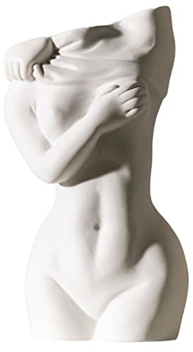 Cutfouwe Statua in Ceramica, Donna Scultura Figurina Bookshelf Soggiorno Art Deco Figura Busto Statue Decorazione della Casa Scultura per Arredamento della Stanza, Art Decor, Desk Estetico,1