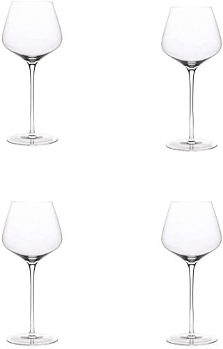 Habiba Exquisite Red Wine Glass Large Balloon Bowl Crystal Wine Glasses Gift for Set of 530ML/17.9OZ Perfect for Party Wedding Celebration Elegant