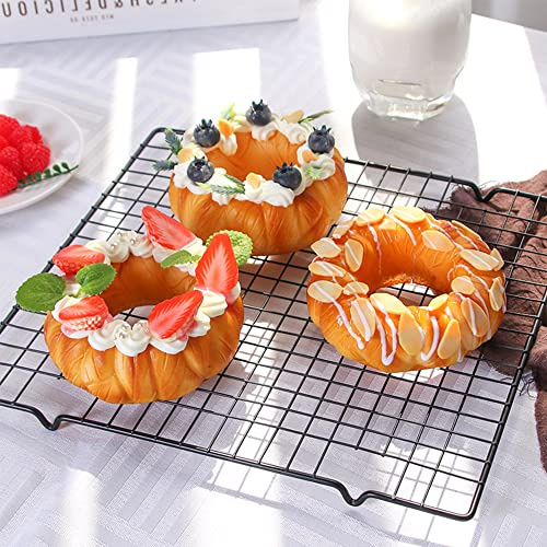 LONGHAO 3 Stück GefäLschte Kuchen Donut,KüNstliche Obstkuchen | Fake Bread,KüNstliche GefäLschte Brot ,Backwaren Und Brot Und GebäCk,FüR BäCkereidekoration / Familienfeier Dekoration