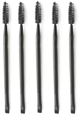 HAPPITON Lot de 5 brosses à sourcils à double extrémité pour cils et sourcils