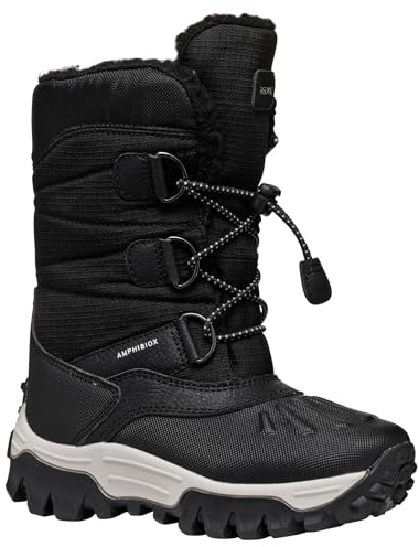 Geox J HIMALAYA BOY B ABX, Botte de neige, Black,
