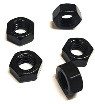 schwarze Muttern, DIN 934, Edelstahl A2 geschwärzt, M 1,6-25 Stück