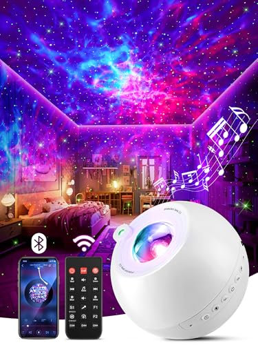 PIKOY Christmas Gifts for Women Girls Gifts for Teenage Boys Gifts for Her Christmas Decorations Christmas Lights Galaxy Projector Star Projector 15 Colors+White Noise+Bluetooth Night Light Xmas Gifts