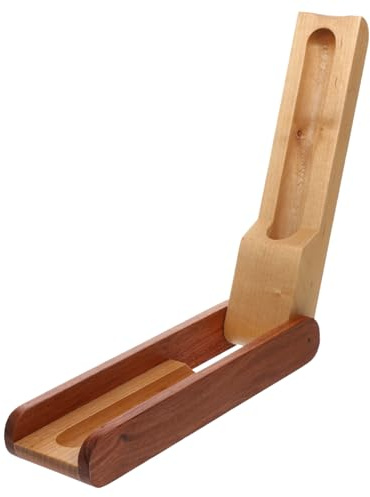 SHOWERORO Wear-Resistant Holz Stifteetui Schützendes Federhalter Etui Mit Einzelschlitz Kleines Mäppchen Für Füllfederhalter Büro Schule Elegant Retro Design