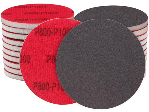 Shineboc 12 Stück Schleifschwamm 150mm Schleifpads Klett 800 Körnung | Nass-Trocken-Schleifpapier Grob bis Fein für Metall, Holz, Farbe, Autokarosseriereparatur