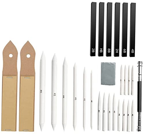 VILLCASE Teiliges Künstler-malset Mit Skizzier-werkzeugen Und Blending-Stumps Für Zeichnungen Und Skizzen Umweltfreundlich Und Einfach Zu Bedienen