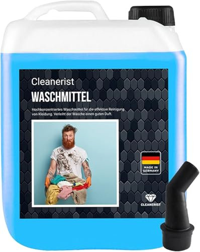 Cleanerist - Color Waschmittel flüssig für 350 Wäschen Buntwäsche - 10l Flüssigwaschmittel Konzentrat für bunte & dunkle Wäsche - XXL Vollwaschmittel mit Frischeduft für 20-95°C, statt Pods, Pulver