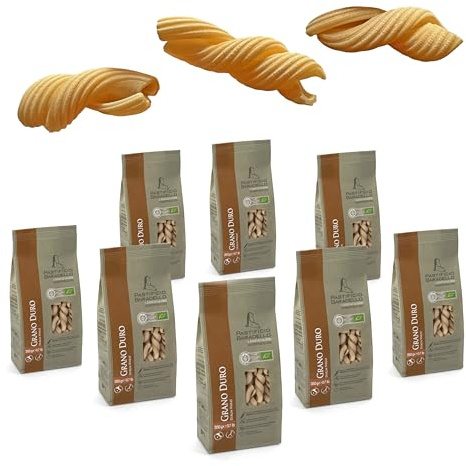 PASTIFICIO BARADELLO Bio - (8 pz. - 2900 g) - 8 confezioni di Treccioni Artigianali di Grano Duro, prodotti sul Lago di Como