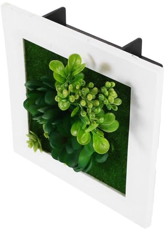 ibasenice Cadre photo de plante simulée Décoration murale plantes Cadre photo vert support de cadre de la plante murale cadre mural végétal de verdure artificielle décor de salon