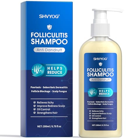 Shampoo per Follicolite, Shampoo Antiforfora, Riduce la Forfora, Allevia Il Prurito del Cuoio Capelluto, Antimicotico, per Dermatite Seborroica, Follicolite, Psoriasi del Cuoio Capelluto, 200 ml
