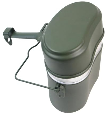 Boîte à déjeuner de camping, récipient portable en aluminium, 19 x 12 x 19 cm, poignée résistante à la chaleur, design léger, idéal pour le camping, les pique-niques, la randonnée et les repas de
