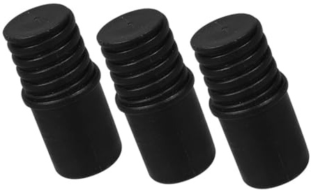Zerodeko 3pcs Threaded Broom Handle Connectors Metal Extension Pole Adapters for Mop Pole Replacement Quick Installation Versatile Use for Home Cleaning Tools