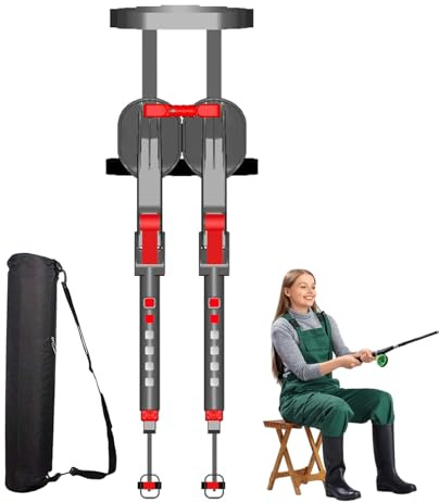 Hands Free Seat - Wearable Folding Chair, Adjustable 3 Position Leg Stool | Outdoor Fishing Support, Standing Work Relief, Lightweight Mobile Sitting Solution, Professional Barber Chef Standing Aid