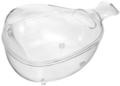 Kisangel Contenedor Baño para Hámster Transparente con Borde Profundo para Arena Baño Roedores Accesorio Pequeño para Jaula y SPA Mascotas Pequeñas