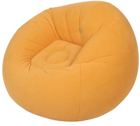 jojofuny Aufblasbarer Sitzsack Sofa für Erwachsene Tragbares Camping Luftsofa mit Beflockter Oberfläche Leichtes Outdoor Sitzmöbel für Terrasse Picknick und Reisen