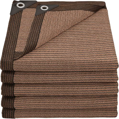 Malla Sombreo Red de Sombra,Malla Sombra Exterior con Ojales, Anti-80% UV Malla Sombreadora Jardin,Lona Sombra Exterior,Transpirable y Protector Solar,Malla Ocultacion Toldo para Invernaderos Patios
