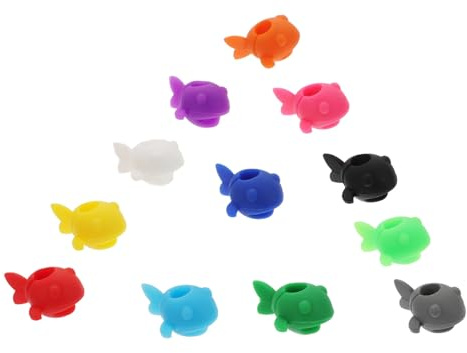 Healifty Segnabicchieri in Silicone per Vino 12 Pezzi, Ciondoli Colorati per Feste e Cocktail, Marcatori per Bicchieri Riutilizzabili per Eventi e Riunioni Colore Casuale