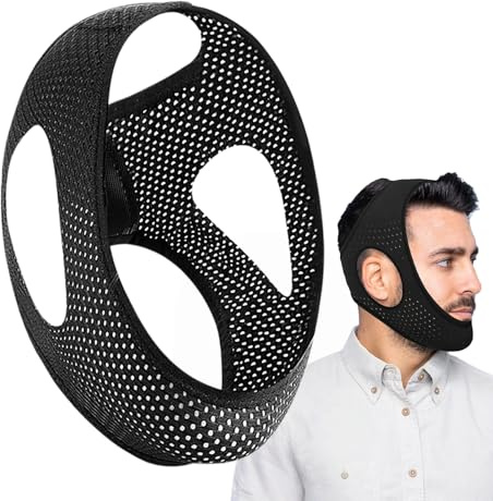 Mentonnière anti-ronflement | Arrête-ronflement réglable doux respirant - Dispositif anti-ronflement | pour Femme Sportif Amis Vacances Nuit Maison Chambre à Coucher