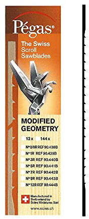 Pégas MODIFIED GEOMETRY 12 St. Laubsägeblatt Gr. 1 Spezial-Gegenzahn 130 mm