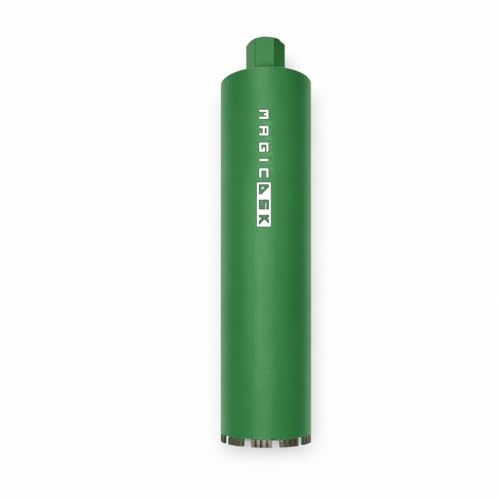 MagicDSK FT112450 Punta per Trapano Diamantata, Corona Diamantata Professionale, Diametro 112 mm, Lunghezza 450 mm, Attacco UNC 1 1/4 - Carotaggio Cemento Armato, Pietra e Laterizi – Uso Secco/Acqua