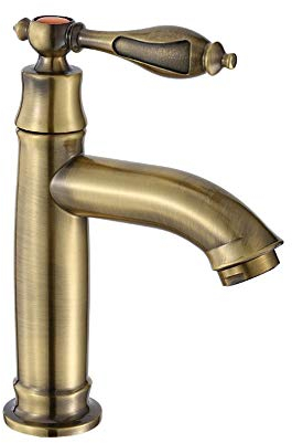 Wasserhahn für Badezimmer, Retro, Messing, Kaltwasser, Wasserhahn