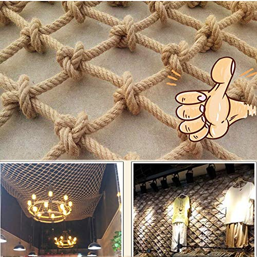 Anti-Fall-Netz Jute Hanf Netz - Kinder Haustier Hochbett Balkon Treppe Spielplatz Schutznetz Hintergrund Wand Hanf Netz Balkontreppe Anti-Fall-Netz (Size : 1×4m)