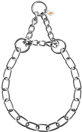 Sprenger Hundehalskette mit Durchzugskette 3mm I Edelstahl rostfreie Hundehalsband für kurz- und langhaar Hunderassen bis 55 kg, Silber (70 cm)