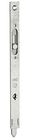 THIRARD - Verrou à Onglet pour Fenêtre - Pêne Rond Coulissant - Acier Zingué - Hauteur 200 mm - Sécurité Porte et Fenêtre - Platine en Acier Cambré - Gris