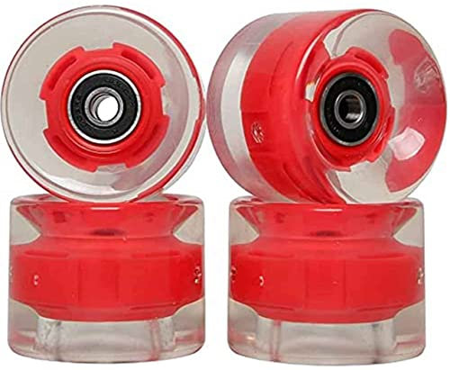 TGHY 4 Skateboard Räder Skateboard Rollen Longboard Räder Skateboardräder mit Lagern Rollschuh Räder Cruising Räder Rollen Ersatz Wheels Ersatzräder Rollen 60mm 80A,Rot