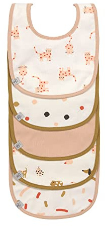 LÄSSIG Baby Kleinkind Lätzchen Set (5 St.) Klettverschluss Baumwolle wasserdicht/Value Pack Bib