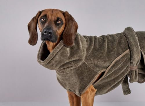 Wolters Easy Clean Hunde-Bademantel, Größe:XS, Farbe:braun