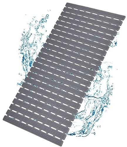 Badewannenmatte rutschfest 90x40cm - Duschmatte mit Saugnäpfen und Drain Löcher - Antirutschmatte für Badewanne BPA-frei - Badematte schimmelresistent & maschinenwaschbar