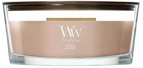 WoodWick Duftkerze | Ellipsenkerze | Cashmere | Perfekte Geschenke für Frauen