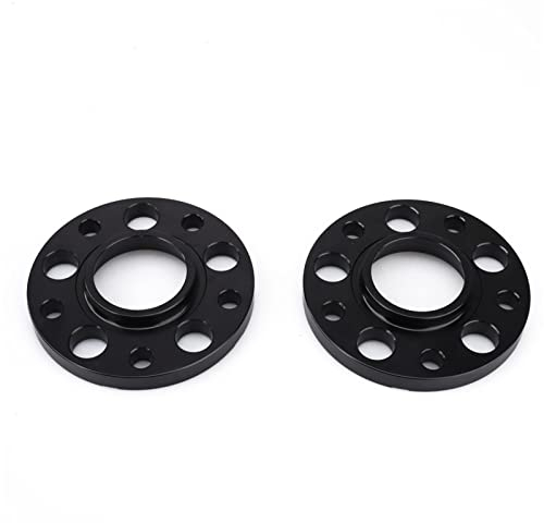 ZALTAS 4 STÜCKE Geschmiedetes Aluminium 15 Mm 5 X 120 Mm Für E36 E82 E88 Hubzentrische Distanzscheiben 72,56 Mm CB Radmuttern M12 * 1,5 Schraube Spurverbreiterung(Color:Voll schwarz)