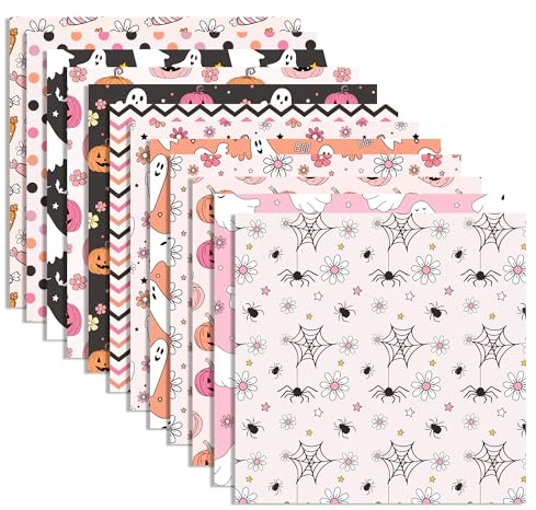 24 Blatt Halloween Scrapbook Papier,12 Designs Scrapbook Craft Papier, 12x12Inch Karte Herstellung Scrapbook DIY Hintergrundpapier