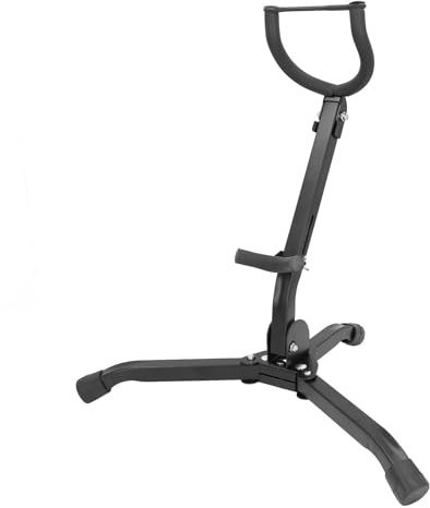 Walfront Klappbarer Saxophonständer, Verstellbarer, Faltbarer, Tragbarer Ständer für Alt-Tenor-Saxophone, Sichere Platzierung, Metallkonstruktion
