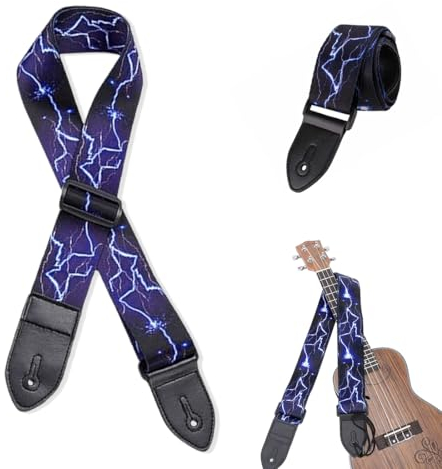 WHYCNJL 1 Stück Gitarrengurt, Basicon Verstellbarer Gitarren-Gurt Gitarrenband Guitar Strap für E-Gitarre Akustikgitarre Bass, Länge: 80cm - 138cm，Breite: 5cm