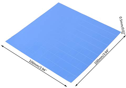 TIANQUXNGI 100 x 100 x 0,5 mm 1 feuille/100 pcs Thermique Pad GPU CPU Dissipateur thermique Conductif
