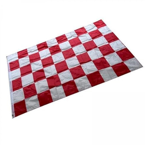 Ronyme 4 Drapeaux à Carreaux Rouge et Blanc, pour Décorer Une Fête à La Maison