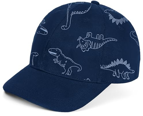 Urban Virgin Toddler Baseball Hat Baby Boys Cap Girls Adjustable Dinosaur Baseball Hats Kids Boy Caps Toddler Sun Hats Dark Blue Dinosaur 4-7 T