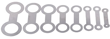 Nutriess 8pcs Saxophon Pad Reparatur Kit Metall Silber Leichtgewichtsniveau Ringe für die Wartung