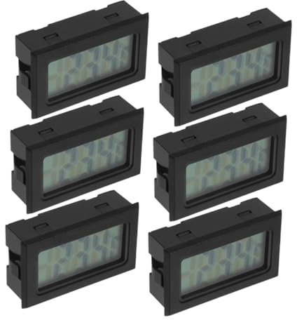 YARNOW Termometro Digitale Per Ambienti - Confezione Da 6 Misuratore Di Temperatura Multiuso Per Interni/esterni Con Display Chiaro Per Casa Serra E Auto