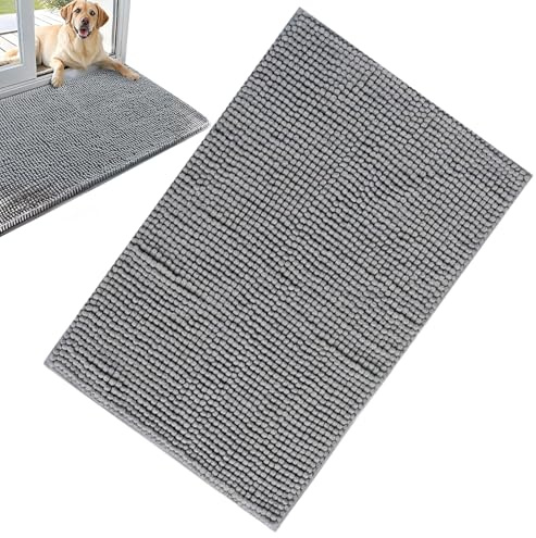 Generisch Dirty Doormat | Quick-Drying Chenille Dirt Mat for Dogs - Moisture and Dirt Absorbing Washable Carpeting for Front Door Kitchen Bathroom Patio Pet Accessories