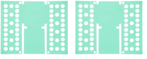 sourcing map Lot de 2 planches pliantes en plastique pour chemises, t-shirts, vêtements, organiseurs de t-shirts pliables pour placard, armoire, tiroir, rangement facile des vêtements (vert nordique