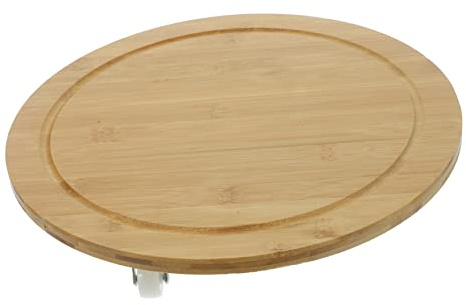 iplusmile Support pour Plantes à roulettes en Bois avec Plateau, Chariot Roulant Intérieur pour Pots Lourds, Base Stable avec Roues Pivotantes à 360°, pour Déplacer Plantes Et Bacs à Fleurs Indoors