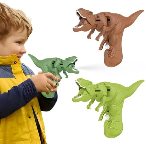 KEQAR Lot de 2 Petits Pistolets à Eau pour Enfants et Adultes,Design Dinosaure
