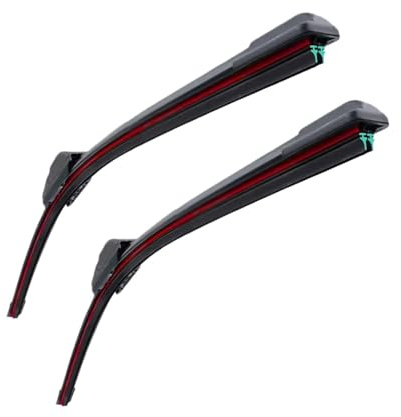 Tergicristalli anteriori in gomma doppi compatibili con Toyota Tundra/Sequoia 2007-2017, accessori in gomma anteriori 2011, 2012, 2013, 2014, 2015, 2016 e 2017(2PCS)