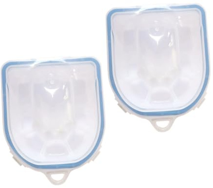 Homoyoyo 2 Pezzi Ciotola per Manicure in Pp Blu, per Ammollo Unghie e Ammorbidire Cuticole, Strumento Professionale per Salone e Uso Domestico