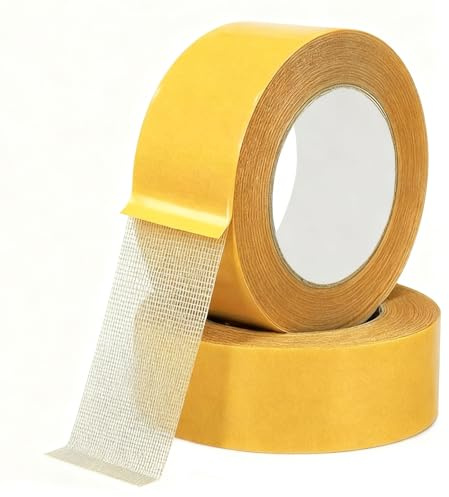 Smavles Ruban Adhésif Double Face Robuste, 2 Rolls 25mm x 10m Double Face Extra Fort Transparent Ruban Adhésif Puissant Ruban Multifonctionnel Sans Traces Pour Tapis,la Maison,le Bureau,l'école